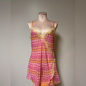 La SENZA Pink and Yellow Polka Dot Nighty